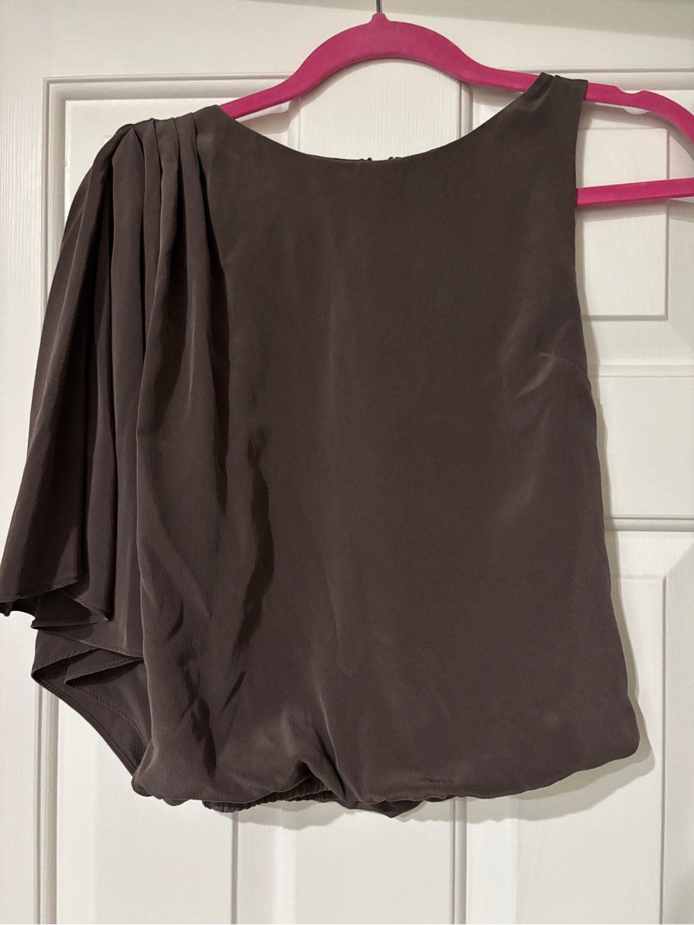 Alice + Olivia Silk Draped One Shoulder Top - Size S